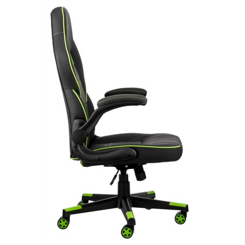 Купить Игровое кресло 2E Hebi (2E-GC-HEB-BK) Black/Green - цена в Харькове, Киеве, Днепре, Одессе
в интернет-магазине Telemart фото