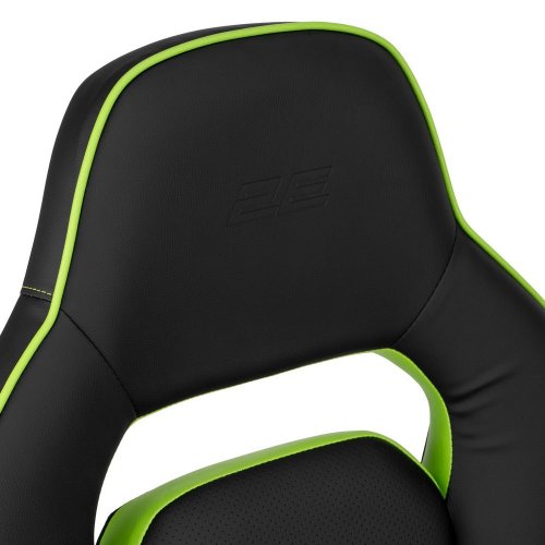 Купить Игровое кресло 2E Hebi (2E-GC-HEB-BK) Black/Green - цена в Харькове, Киеве, Днепре, Одессе
в интернет-магазине Telemart фото
