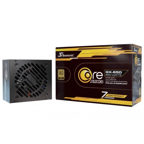 Купить Блок питания Seasonic Core GX 650W ATX 3.1 (CORE GX-650-ATX31) Black с проверкой совместимости: обзор, характеристики, цена в Киеве, Днепре, Одессе, Харькове, Украине | интернет-магазин TELEMART.UA фото