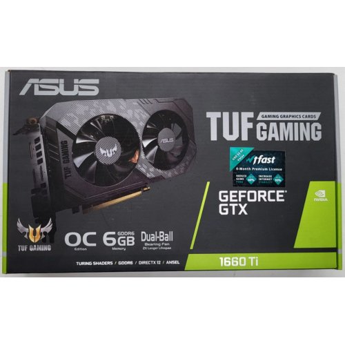 Купить Видеокарта Asus TUF GeForce GTX 1660 Ti OC 6144MB (TUF-GTX1660TI-O6G-GAMING) (Восстановлено продавцом, 802220) с проверкой совместимости: обзор, характеристики, цена в Киеве, Днепре, Одессе, Харькове, Украине | интернет-магазин TELEMART.UA фото