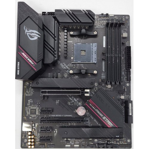 Материнська плата Asus ROG STRIX B550-F GAMING (sAM4, AMD B550) (Відновлено продавцем, 802264) купити з перевіркою сумісності: огляд, характеристики, ціна у Києві, Львові, Вінниці, Хмельницькому, Івано-Франківську, Україні | інтернет-магазин TELEMART.UA фото