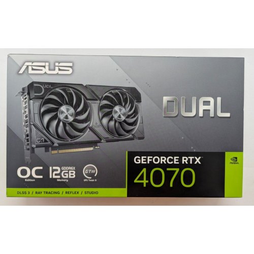 Відеокарта Asus Dual GeForce RTX 4070 OC 12288MB (DUAL-RTX4070-O12G) (Відновлено продавцем, 802550) купити з перевіркою сумісності: огляд, характеристики, ціна у Києві, Львові, Вінниці, Хмельницькому, Івано-Франківську, Україні | інтернет-магазин TELEMART.UA фото