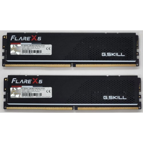 Купить Озу G.Skill DDR5 32GB (2x16GB) 6000Mhz Flare X5 (F5-6000J2836G16GX2-FX5) (Восстановлено продавцом, 802737) с проверкой совместимости: обзор, характеристики, цена в Киеве, Днепре, Одессе, Харькове, Украине | интернет-магазин TELEMART.UA фото