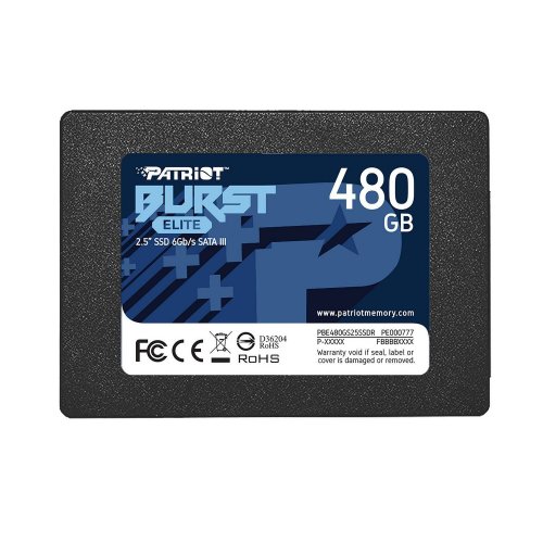 Ssd-диск Patriot Burst Elite 3D NAND TLC 480GB 2.5" (PBE480GS25SSDR) (Відновлено продавцем, 802766) купити з перевіркою сумісності: огляд, характеристики, ціна у Києві, Львові, Вінниці, Хмельницькому, Івано-Франківську, Україні | інтернет-магазин TELEMART.UA фото