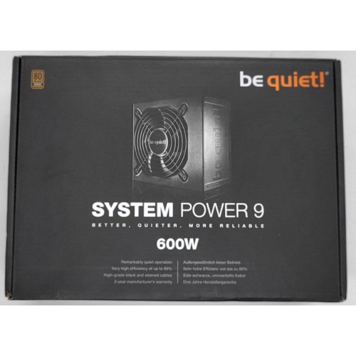 Купить Блок питания Be Quiet! System Power 9 600W (BN247) (Восстановлено продавцом, 802805) с проверкой совместимости: обзор, характеристики, цена в Киеве, Днепре, Одессе, Харькове, Украине | интернет-магазин TELEMART.UA фото