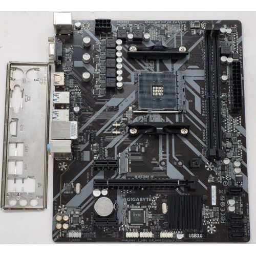 Купить Материнская плата Gigabyte B450M H (sAM4, AMD B450) (Восстановлено продавцом, 802821) с проверкой совместимости: обзор, характеристики, цена в Киеве, Днепре, Одессе, Харькове, Украине | интернет-магазин TELEMART.UA фото