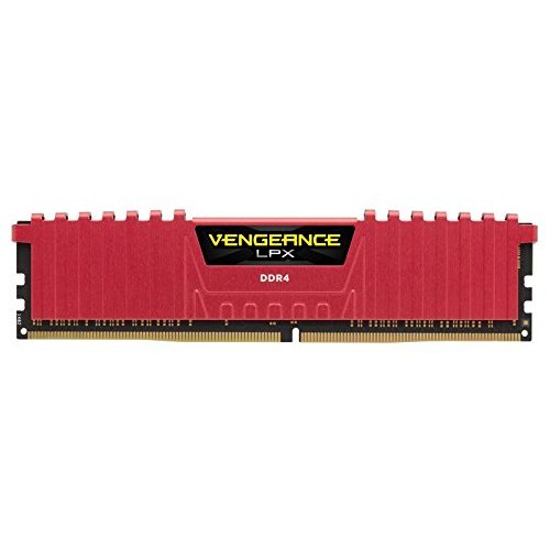Фото ОЗУ Corsair DDR4 4GB 2400Mhz Vengeance LPX (CMK4GX4M1A2400C16R) Red