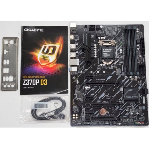 Материнська плата Gigabyte Z370P D3 (s1151, Intel Z370) (Відновлено продавцем, 802841) купити з перевіркою сумісності: огляд, характеристики, ціна у Києві, Львові, Вінниці, Хмельницькому, Івано-Франківську, Україні | інтернет-магазин TELEMART.UA фото