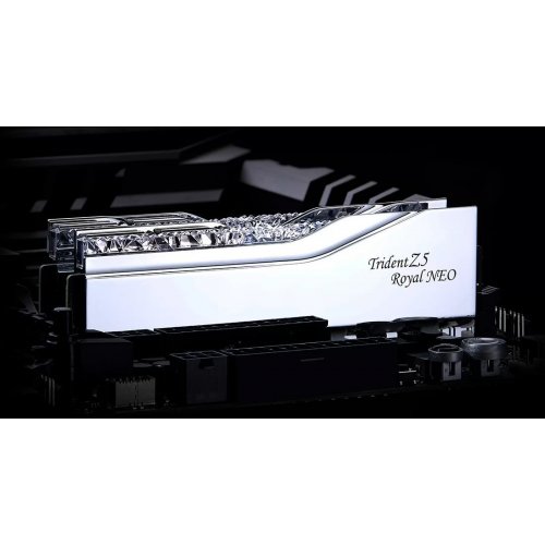 ОЗУ G.Skill DDR5 96GB (2x48GB) 6000Mhz Trident Z5 Royal Neo Silver (F5-6000J3036F48GX2-TR5NS) купить в Украине: Киев, Днепр, Харьков, Одесса  | Проверка совместимости, низкая цена, отзывы, характеристики от TELEMART фото