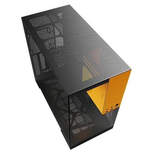 Купить Корпус Geometric Future Model 5 Glass без БП (GEO-M5-BY) Black/Yellow с проверкой совместимости: обзор, характеристики, цена в Киеве, Днепре, Одессе, Харькове, Украине | интернет-магазин TELEMART.UA фото
