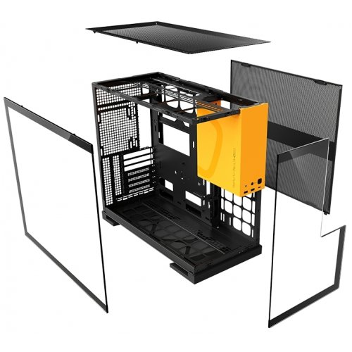 Купить Корпус Geometric Future Model 5 Glass без БП (GEO-M5-BY) Black/Yellow с проверкой совместимости: обзор, характеристики, цена в Киеве, Днепре, Одессе, Харькове, Украине | интернет-магазин TELEMART.UA фото
