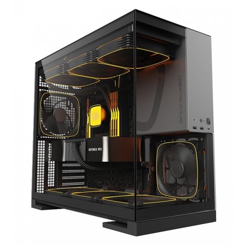Купить Корпус Geometric Future Model 5 Glass без БП (GEO-M5-BG) Black/Grey с проверкой совместимости: обзор, характеристики, цена в Киеве, Днепре, Одессе, Харькове, Украине | интернет-магазин TELEMART.UA фото