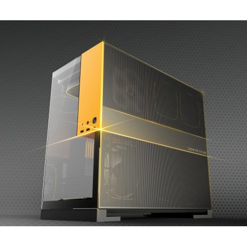 Корпус Geometric Future Model 5 Glass без БП (GEO-M5-BNV) Black/Green купить в Украине: Киев, Днепр, Харьков, Одесса  | Проверка совместимости, низкая цена, отзывы, характеристики от TELEMART фото