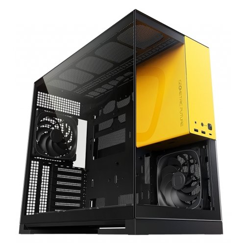 Купить Корпус Geometric Future Model 5F Glass без БП (GEO-M5F-BY) Black/Yellow с проверкой совместимости: обзор, характеристики, цена в Киеве, Днепре, Одессе, Харькове, Украине | интернет-магазин TELEMART.UA фото