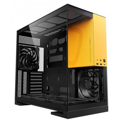 Корпус Geometric Future Model 5F Glass без БП (GEO-M5F-BY) Black/Yellow купить в Украине: Киев, Днепр, Харьков, Одесса  | Проверка совместимости, низкая цена, отзывы, характеристики от TELEMART фото