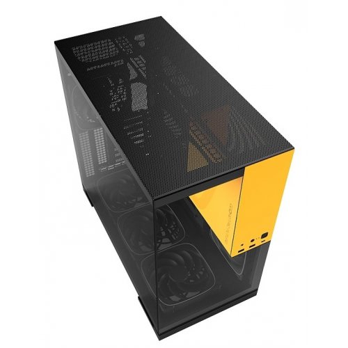 Корпус Geometric Future Model 5F Glass без БП (GEO-M5F-BY) Black/Yellow купить в Украине: Киев, Днепр, Харьков, Одесса  | Проверка совместимости, низкая цена, отзывы, характеристики от TELEMART фото