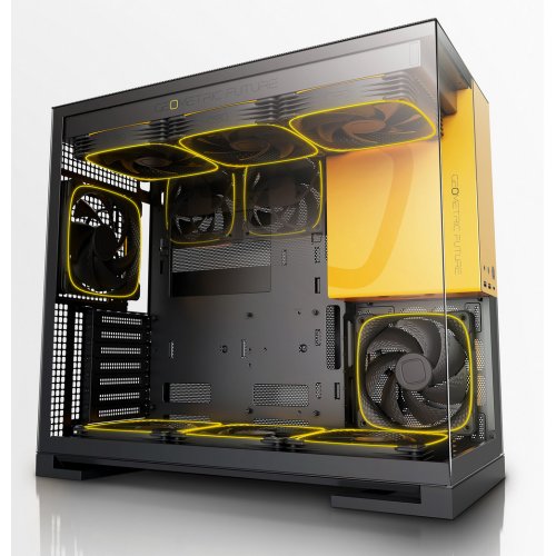 Купить Корпус Geometric Future Model 5F Glass без БП (GEO-M5F-BG) Black/Grey с проверкой совместимости: обзор, характеристики, цена в Киеве, Днепре, Одессе, Харькове, Украине | интернет-магазин TELEMART.UA фото