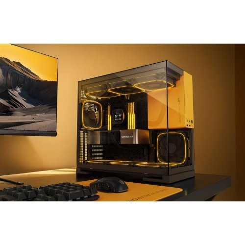 Корпус Geometric Future Model 5F Glass без БП (GEO-M5F-BG) Black/Grey купить в Украине: Киев, Днепр, Харьков, Одесса  | Проверка совместимости, низкая цена, отзывы, характеристики от TELEMART фото