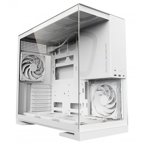 Корпус Geometric Future Model 5F Glass без БЖ (GEO-M5F-W) White купити в Україні: Київ, Львів, Хмельницький, Тернопіль, Івано-Франківськ | Перевірка сумісності, низька ціна, відгуки, характеристики від TELEMART фото