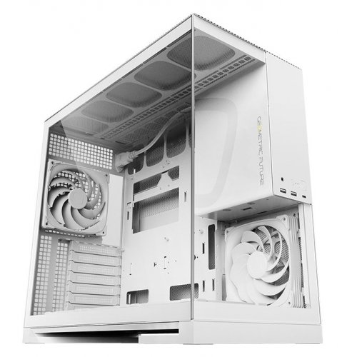 Корпус Geometric Future Model 5F Glass без БЖ (GEO-M5F-W) White купити в Україні: Київ, Львів, Хмельницький, Тернопіль, Івано-Франківськ | Перевірка сумісності, низька ціна, відгуки, характеристики від TELEMART фото