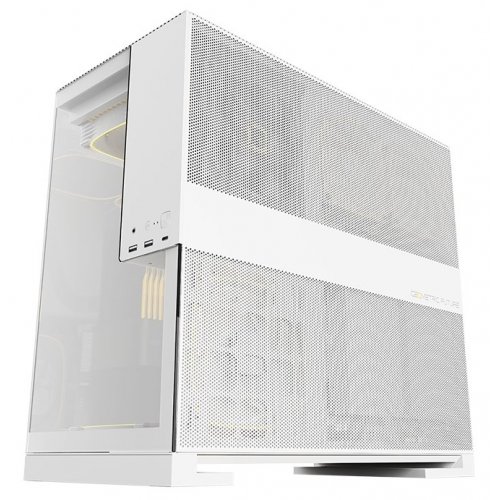 Корпус Geometric Future Model 5F Glass без БЖ (GEO-M5F-W) White купити в Україні: Київ, Львів, Хмельницький, Тернопіль, Івано-Франківськ | Перевірка сумісності, низька ціна, відгуки, характеристики від TELEMART фото