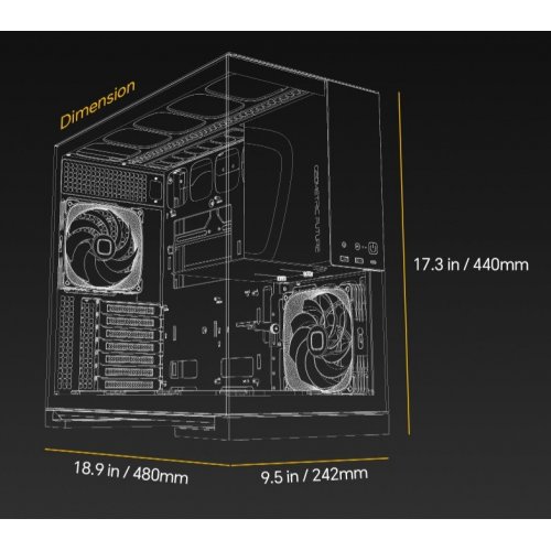 Корпус Geometric Future Model 5F Glass без БЖ (GEO-M5F-W) White купити в Україні: Київ, Львів, Хмельницький, Тернопіль, Івано-Франківськ | Перевірка сумісності, низька ціна, відгуки, характеристики від TELEMART фото