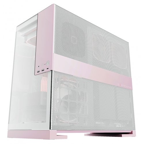 Купить Корпус Geometric Future Model 5F Glass без БП (GEO-M5F-WPK) White/Pink с проверкой совместимости: обзор, характеристики, цена в Киеве, Днепре, Одессе, Харькове, Украине | интернет-магазин TELEMART.UA фото