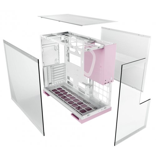 Купить Корпус Geometric Future Model 5F Glass без БП (GEO-M5F-WPK) White/Pink с проверкой совместимости: обзор, характеристики, цена в Киеве, Днепре, Одессе, Харькове, Украине | интернет-магазин TELEMART.UA фото