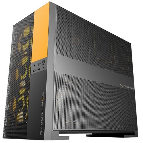 Купить Корпус Geometric Future Model 5F Mesh без БП (GEO-M5VF-BY) Black/Yellow с проверкой совместимости: обзор, характеристики, цена в Киеве, Днепре, Одессе, Харькове, Украине | интернет-магазин TELEMART.UA фото