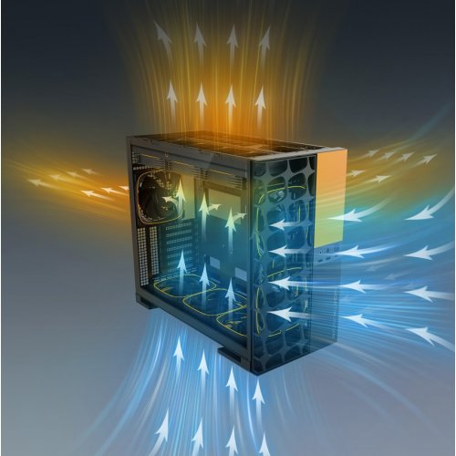 Купить Корпус Geometric Future Model 5F Mesh без БП (GEO-M5VF-BY) Black/Yellow с проверкой совместимости: обзор, характеристики, цена в Киеве, Днепре, Одессе, Харькове, Украине | интернет-магазин TELEMART.UA фото