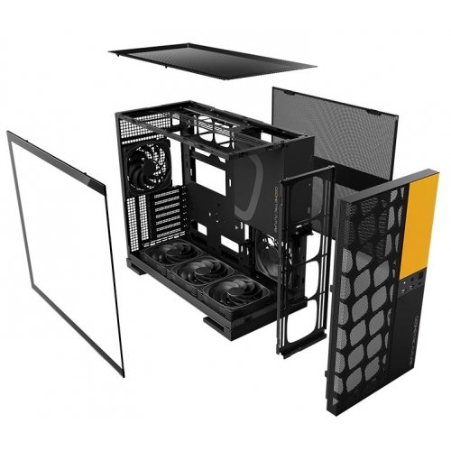 Корпус Geometric Future Model 5F Mesh без БП (GEO-M5VF-BY) Black/Yellow купить в Украине: Киев, Днепр, Харьков, Одесса  | Проверка совместимости, низкая цена, отзывы, характеристики от TELEMART фото