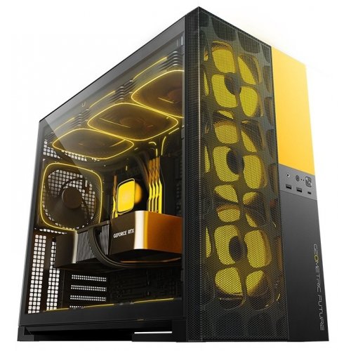 Корпус Geometric Future Model 5F Mesh без БП (GEO-M5VF-BY) Black/Yellow купить в Украине: Киев, Днепр, Харьков, Одесса  | Проверка совместимости, низкая цена, отзывы, характеристики от TELEMART фото