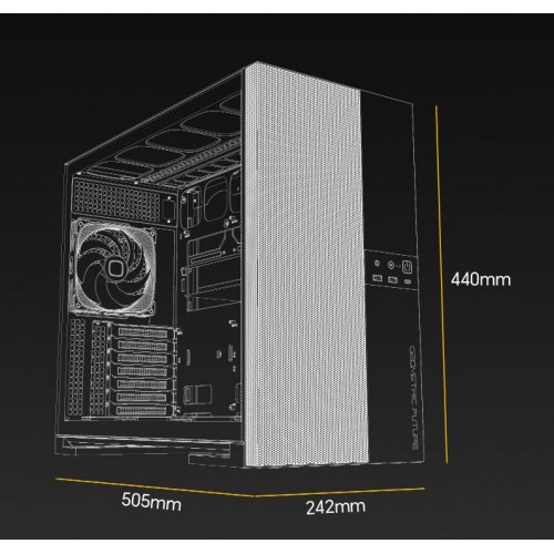 Купить Корпус Geometric Future Model 5F Mesh без БП (GEO-M5VF-W) White с проверкой совместимости: обзор, характеристики, цена в Киеве, Днепре, Одессе, Харькове, Украине | интернет-магазин TELEMART.UA фото