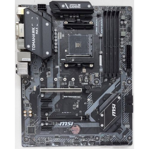 Купить Материнская плата MSI B450 TOMAHAWK MAX (sAM4, AMD B450) (Восстановлено продавцом, 803078) с проверкой совместимости: обзор, характеристики, цена в Киеве, Днепре, Одессе, Харькове, Украине | интернет-магазин TELEMART.UA фото