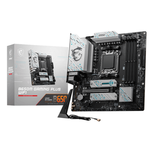 Уценка материнская плата MSI B650M GAMING PLUS WIFI (sAM5, AMD B650) (Следы использования, 803109) купить в Украине: Киев, Днепр, Харьков, Одесса  | Проверка совместимости, низкая цена, отзывы, характеристики от TELEMART фото
