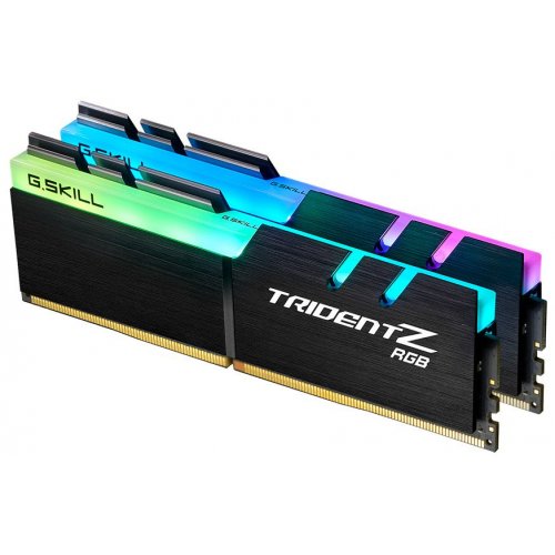 ОЗП G.Skill DDR4 32GB (2x16GB) 3200Mhz Trident Z RGB Black (F4-3200C16D-32GTZRX) купити з перевіркою сумісності: огляд, характеристики, ціна у Києві, Львові, Вінниці, Хмельницькому, Івано-Франківську, Україні | інтернет-магазин TELEMART.UA фото