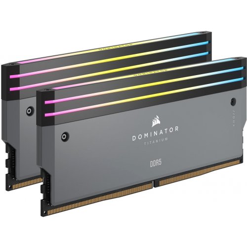 Купить ОЗУ Corsair DDR5 32GB (2x16GB) 6000Mhz Dominator Titanium RGB Gray (CMP32GX5M2B6000Z30) с проверкой совместимости: обзор, характеристики, цена в Киеве, Днепре, Одессе, Харькове, Украине | интернет-магазин TELEMART.UA фото