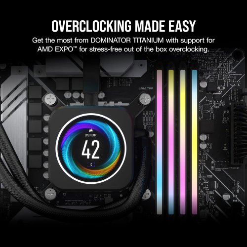 Купить ОЗУ Corsair DDR5 32GB (2x16GB) 6000Mhz Dominator Titanium RGB Gray (CMP32GX5M2B6000Z30) с проверкой совместимости: обзор, характеристики, цена в Киеве, Днепре, Одессе, Харькове, Украине | интернет-магазин TELEMART.UA фото
