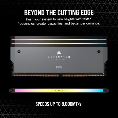 Купить ОЗУ Corsair DDR5 32GB (2x16GB) 6000Mhz Dominator Titanium RGB Gray (CMP32GX5M2B6000Z30) с проверкой совместимости: обзор, характеристики, цена в Киеве, Днепре, Одессе, Харькове, Украине | интернет-магазин TELEMART.UA фото