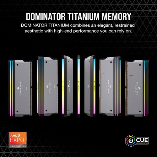 Купить ОЗУ Corsair DDR5 32GB (2x16GB) 6000Mhz Dominator Titanium RGB Gray (CMP32GX5M2B6000Z30) с проверкой совместимости: обзор, характеристики, цена в Киеве, Днепре, Одессе, Харькове, Украине | интернет-магазин TELEMART.UA фото