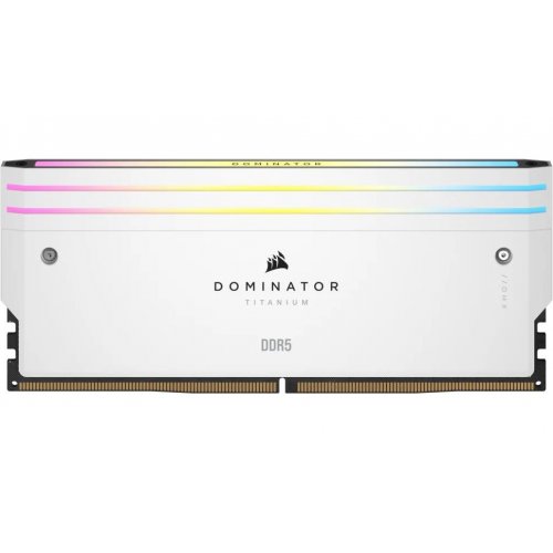 Купить ОЗУ Corsair DDR5 32GB (2x16GB) 6400Mhz Dominator Titanium RGB White (CMP32GX5M2B6400C32W) с проверкой совместимости: обзор, характеристики, цена в Киеве, Днепре, Одессе, Харькове, Украине | интернет-магазин TELEMART.UA фото