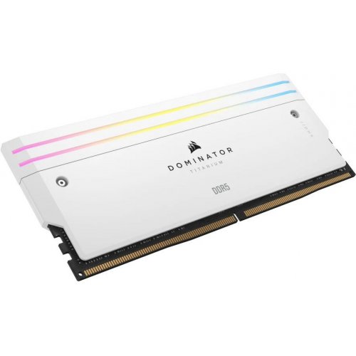 Купить ОЗУ Corsair DDR5 32GB (2x16GB) 6400Mhz Dominator Titanium RGB White (CMP32GX5M2B6400C32W) с проверкой совместимости: обзор, характеристики, цена в Киеве, Днепре, Одессе, Харькове, Украине | интернет-магазин TELEMART.UA фото