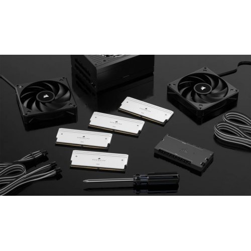 Купить ОЗУ Corsair DDR5 32GB (2x16GB) 6400Mhz Dominator Titanium RGB White (CMP32GX5M2B6400C32W) с проверкой совместимости: обзор, характеристики, цена в Киеве, Днепре, Одессе, Харькове, Украине | интернет-магазин TELEMART.UA фото