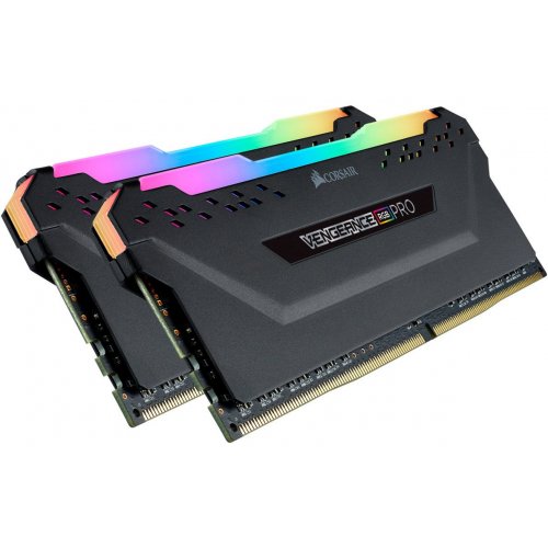 ОЗП Corsair DDR4 16GB (2x8GB) 3600Mhz Vengeance RGB Pro Black (CMW16GX4M2D3600C16) купити з перевіркою сумісності: огляд, характеристики, ціна у Києві, Львові, Вінниці, Хмельницькому, Івано-Франківську, Україні | інтернет-магазин TELEMART.UA фото