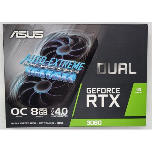 Відеокарта Asus GeForce RTX 3060 Dual OC 8192MB (DUAL-RTX3060-O8G) (Відновлено продавцем, 803238) купити з перевіркою сумісності: огляд, характеристики, ціна у Києві, Львові, Вінниці, Хмельницькому, Івано-Франківську, Україні | інтернет-магазин TELEMART.UA фото