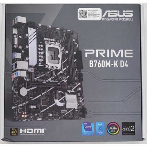 Купить Материнская плата Asus PRIME B760M-K D4 (s1700, Intel B760) (Восстановлено продавцом, 803239) с проверкой совместимости: обзор, характеристики, цена в Киеве, Днепре, Одессе, Харькове, Украине | интернет-магазин TELEMART.UA фото