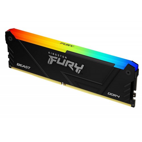 ОЗП Kingston DDR4 16GB 3200Mhz FURY Beast RGB Black (KF432C16BB12A/16WP) купити з перевіркою сумісності: огляд, характеристики, ціна у Києві, Львові, Вінниці, Хмельницькому, Івано-Франківську, Україні | інтернет-магазин TELEMART.UA фото