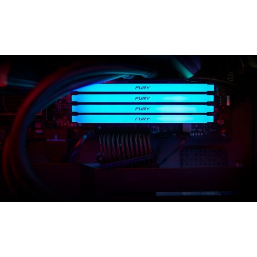 ОЗУ Kingston DDR4 16GB (2x8GB) 3200Mhz FURY Beast RGB Black (KF432C16BB2AK2/16WP) купить в Украине: Киев, Днепр, Харьков, Одесса  | Проверка совместимости, низкая цена, отзывы, характеристики от TELEMART фото