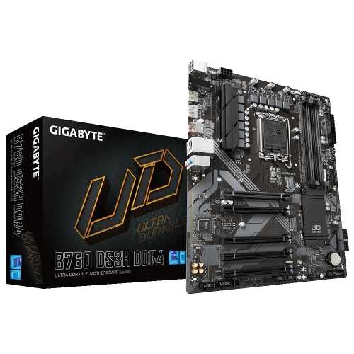 Уценка материнская плата Gigabyte B760 DS3H DDR4 (s1700, Intel B760) (Следы использования, 803582) купить в Украине: Киев, Днепр, Харьков, Одесса  | Проверка совместимости, низкая цена, отзывы, характеристики от TELEMART фото