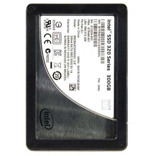Продати SSD-диск Intel 320 MLC 300GB 2.5" (SSDSA2CW300G310) за Trade-In у інтернет-магазині Телемарт - Київ, Дніпро, Україна фото